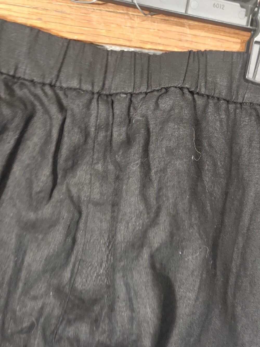 Eileen Fisher Black Wide-Leg Linen Pants - Picture 12 of 12